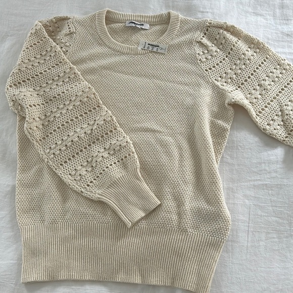 Madewell Bobble-Sleeve Pullover Sweater, NG691, XXS - Picture 4 of 5